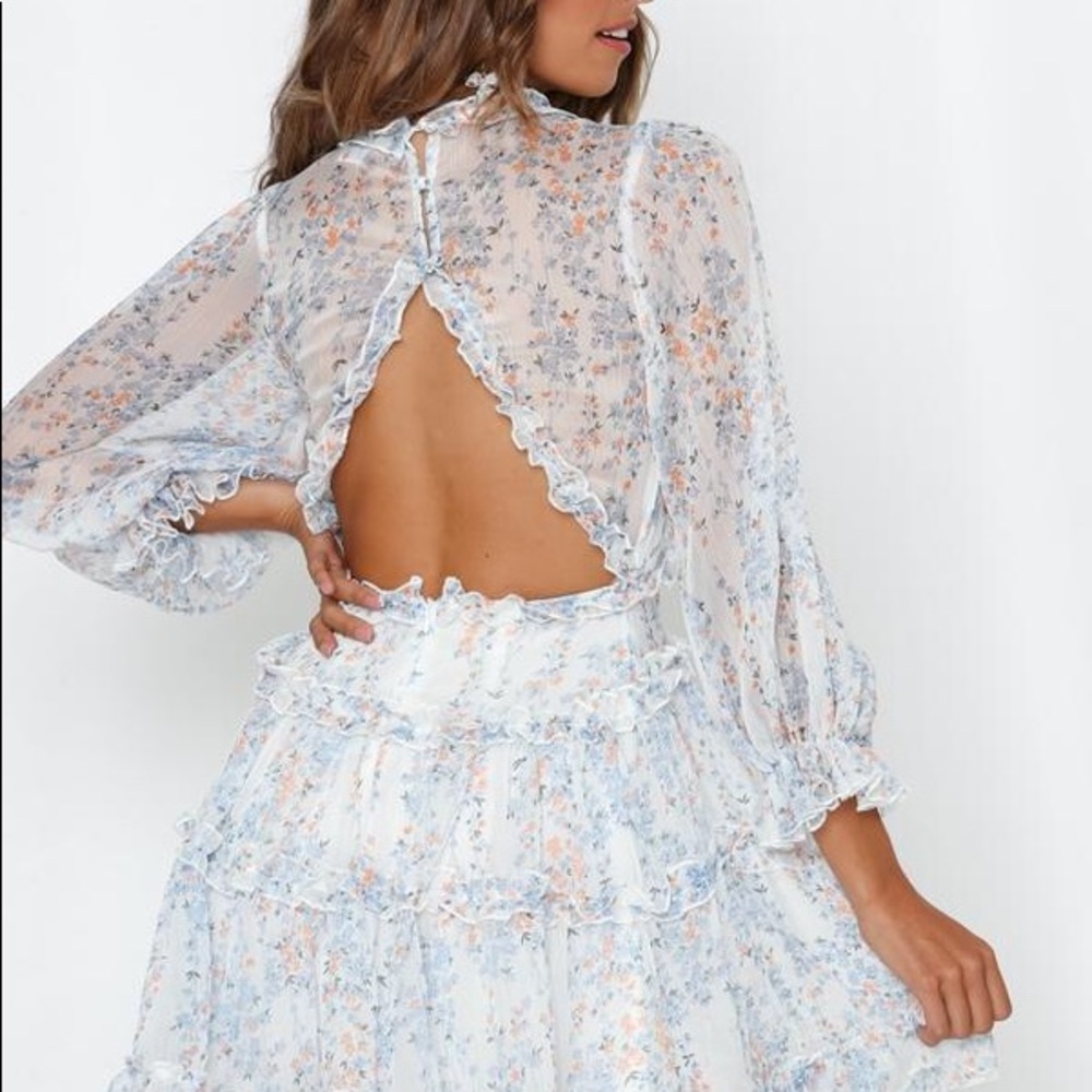 FLORAL PRINT RUFFLE DRESS | BOUTIQUE - Picture 5 of 11